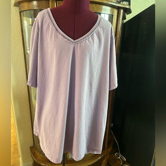 Catherines Tops - Catherine’s Lavender V-Neck Women's Top